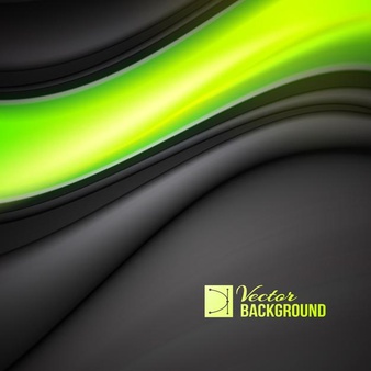 Abstract background with waves and glow. vector illustration on a dark background.