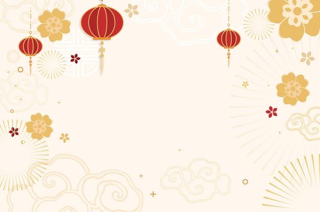 Chinese new year celebration festive background Free Vector