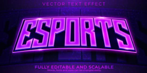 Editable text effect esport, 3d game and play font style