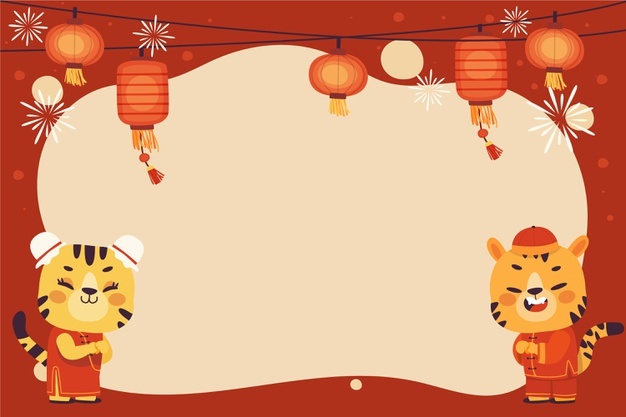 Flat chinese new year background Free Vector
