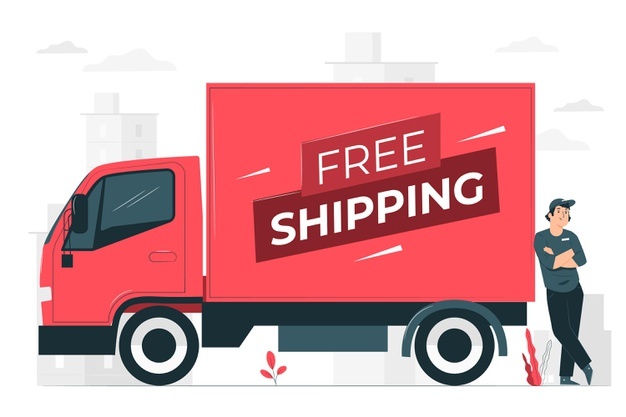 Free shipping concept illustration