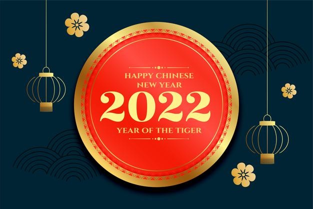 Happy chinese new year 2022 greeting card design