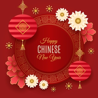 Paper style chinese new year illustration