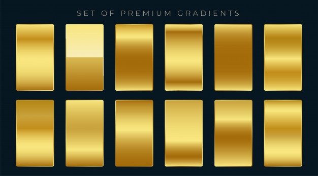 Premium set of golden gradients