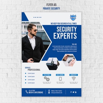 Security services poster template
