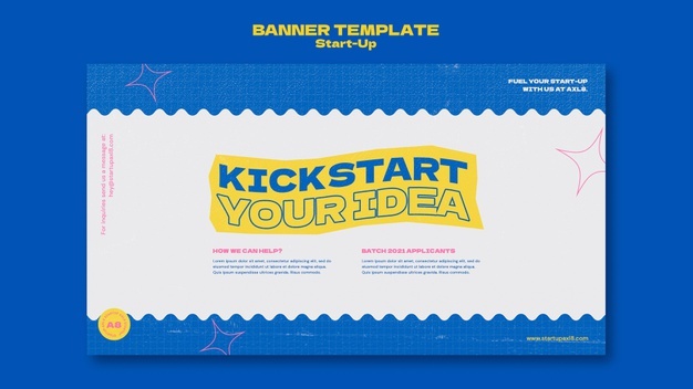 Startup banner design template